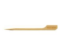 Eco Leaf 250pcs 9cm (3.5") Vegetarian Bamboo Paddle Skewers - Eco-Friendly Disposable Wooden Teppo Gushi Picks for Appetisers, Sandwiches, Sliders, Fruits, BBQ, Cocktails, Party & Buffet Use