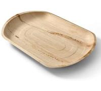 ECO Leaf 50 Disposable Palm Leaf Serving Platters, Large Oval 22" x 12" (56cm x 30cm), Trays Starters Canape Wedding Plates, Like Wooden Plates | Sturdy Hot Food Trays, Eco-Friendly Food Trays