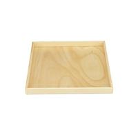 Eco Leaf Products 18"×18" Solid Wooden Large Square Serving Tray Set of 2 - White Birch Base, Durable Pine Wood Frame, Reusable & Biodegradable - Perfect for Weddings, Parties, Picnics & Daily Use
