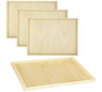 Eco Leaf Products 22"×12" Wooden Large Rectangle Serving Platter Set of 2 - Reusable & Biodegradable, Durable Eco-Friendly Tray for Weddings, Parties, Buffets, BBQs & Appetizers