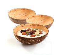 Eco Leaf Set of 100 Natural Coconut Shell Bowls 200ml | Biodegradable & Sustainable Alternative to Wooden and Bamboo for Smoothies, Kitchen Decor, Party