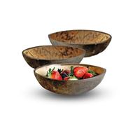 Eco Leaf Set of 100 Polished Coconut Shell Bowls 200ml | Biodegradable & Sustainable Alternative to Wooden & Bamboo Bowls for Smoothies, Kitchen Decor, Party