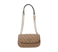 Eco-leather Flap Shoulder Bag Erica, female, Guess, Shoulder Bags, Beige, ONE SIZE, Bags ONE SIZE