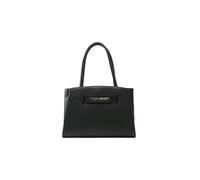 Eco-Leather Shopper with Silver Logo, female, Plein Sport, Shoulder Bags, Black, ONE SIZE, Bags ONE SIZE
