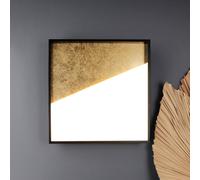 Eco-Light LED wall light Vista, gold/black, 30 x 30 cm