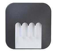 Eco Light Modern Outdoor LED Light Mask Rectangle with Round Edges, 22 x 22 cm - The Brightest SMD Bulbs Available Emitting 540 Lumens - 12 W - IP54 1872 Gr