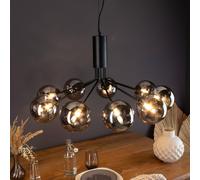 Eco-Light Neptune pendant light round black, glass globes