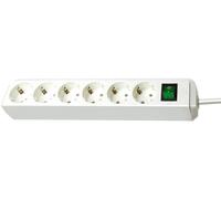Eco-Line Euro 6 Gang Extension, 3m, White - BRENNENSTUHL