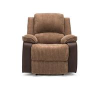 Eco Living Estora Manual Latch Recliner Armchair Brown
