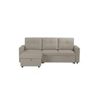 SquareBoxx Astoria 3 Seater L Shape Convertible Pullout SofaBed with Deep Storage in Light Grey SquareBoxx Light Grey