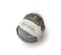 Eco Living Premium 3 Pack Eco Steel Scourers, 100% Plastic Free, Suitable for Vegans.