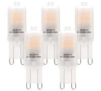 Eco.Luma 2W G9 LED Light Bulbs Non Dimmable 3000K Warm White, Replace 20W Halogen Bulb, AC220-240V LED Lamps, G9 Bi-Pin Base, 360° Beam Angle, Pack of 5