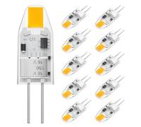 Eco.Luma G4 LED Bulbs 1W, 10W Halogen Equivalent, Mini Capsule Light Bulb AC/DC 12V Warm White 2700K, G4 Bi-Pin Base JC Type Non-Dimmable Light for Home Lighting, Pack of 10
