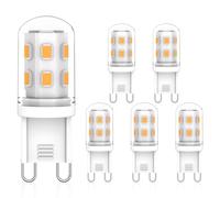 Eco.Luma G9 LED Bulbs 2W Equivalent to 20W Halogen Bulb Warm White 2700K Energy Saving Mini Light Lamps, AC 220-240V, Non Dimmable, Non Flicker, 5 Pack
