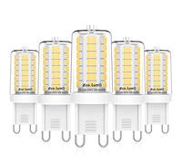 Eco.Luma G9 LED Bulbs 4000K Natural White, 5W Replacement for 40W Halogen Lamps, 360° Beam Angle LED G9 Lamp, No Flicker, Not Dimmable, AC 220-240V, Pack of 5