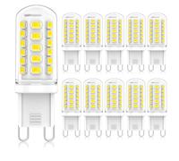 Eco. Luma G9 LED Bulbs Cool White 6000K, 3W Equivalent 40W-50W G9 Halogen, 500LM, AC220-240V, Flicker-Free, Non-dimmable, 10 pcs