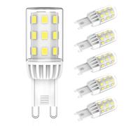 Eco.Luma G9 LED Bulbs Cool White 6000K, 3W Equivalent to 50W 60W Halogen Lamps, Non-Dimmable Energy Saving Light Bulb, AC 220-240V, 580LM, Non Flicker, 5 Pack
