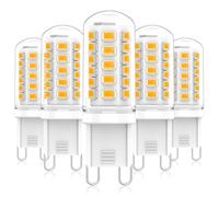 Eco.Luma G9 LED Bulbs Warm White 2700K, 3W Equivalent 40W-50W G9 Halogen, 500LM, No Flicker, Non-Dimmable, Energy Saving Light Bulbs, 5 Pack
