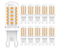 Eco.Luma G9 LED Bulbs Warm White 2700K, 3W Equivalent 40W-50W G9 Halogen, 500LM, No Flicker, Non-Dimmable, Energy Saving Light Bulbs, 10 pcs
