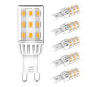 Eco.Luma G9 LED Bulbs Warm White 2700K, 3W Equivalent to 50W 60W Halogen Lamps, Non-Dimmable Energy Saving Light Bulb, AC 220-240V, 580LM, Non Flicker, 5 Pack