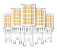 Eco.Luma G9 LED Bulbs Warm White 2700K, 6W Replacement for 50W 60W Halogen Lamps, No Flickering 360° Beam Angle LED G9, Non Dimmable AC 220-240V, Pack of 5