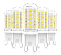 Eco.Luma G9 LED Light Bulb - 3W Equivalent 40W 50W G9 Halogen 500LM Mini Lamp, Cool White 6000K, Flicker-Free, AC220-240V, Non-Dimmable, Pack of 5