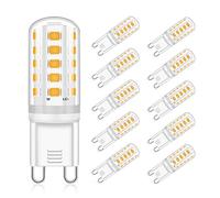 Eco.Luma G9 LED Light Bulb Warm White 3000K, 5W Replacement 30W - 40W Halogen Bulb, Non-Dimmable, 360° Beam Angle, No Flicker G9 LED Bulbs, 220-240V, 10-Pack
