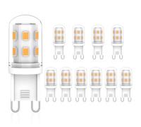 Eco.Luma G9 LED Light Bulbs 2W Equivalent to 20W Halogen Bulb Warm White 2700K Energy Saving Mini Lamps, AC 220-240V, Non Dimmable, Non Flicker, 10 Pack