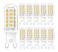 Eco.Luma G9 LED Light Bulbs 3W, 520LM, 4000K Natural White, Equivalent to 40W 50W Halogen, Non-Dimmable Energy Saving Light Bulb for Home Lighting Decor, Chandelier, Wall Light, Crystal Lamp 10-Pack