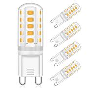 Eco.Luma G9 LED Light Bulbs Warm White 3000K, 5W Equivalent 40W Halogen Bulb, Non-Dimmable, 360° Beam Angle, No Flicker G9 LED Lamps, AC 220-240V, 4-Pack
