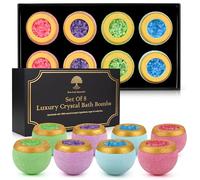 Eco-Lux Essentials Luxury Bath Bomb Gift Set - 8 Bath Bombs in Premium Gift Box - Eucalyptus, Rose, Ocean & Lavender Scents - Relaxing Fizzy Spa Set for Women, Mums, Daughters & Girlfriends