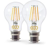 ECO Luxurious 40W Energy Saving LED Light Bulb, Low Energy 4W LED Filaments, Warm White, Clear Glass, B22 Bayonet, Perfect for Kitchen and Home, Long-Lasting 25000Hrs Lifetime