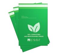 Eco Mailing Bags 12x16 (300x400mm) | Pack of 10/20/50/100 | Biodegradable and Home Compostable | EN13432 Certified | Sustainable | Zero Waste | Postage Bags | Plastic Free (10)