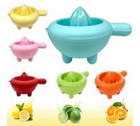 ECO Manual Citrus Juicer (375ml Capacity) | Handheld Lemon Squeezer with Built-in Measuring Cup | Orange, Lime & Lemon Press | BPA-Free Plastic Fruit Squeezer | Easy to Use & Portable (Turquoise)