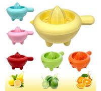 ECO Manual Citrus Juicer (375ml Capacity) | Handheld Lemon Squeezer with Built-in Measuring Cup | Orange & Lime Press | BPA-Free Plastic Squeezer | Plastic Fruit Press| Easy to Use & Portable (Yellow)