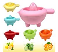 ECO Manual Citrus Juicer (375ml Capacity) | Handheld Lemon Squeezer with Built-in Measuring Cup | Orange & Lime Press | BPA-Free Plastic Squeezer | Plastic Fruit Press| Easy to Use & Portable (Pink)