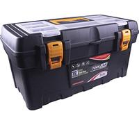 Eco Master Series tool boxes with removable tote tray and organiser compartments built into the lid. With sturdy plastic catches and carrying handle (19 Inch)