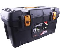 Eco Master Series tool boxes with removable tote tray and organiser compartments built into the lid. With sturdy plastic catches and carrying handle (22 Inch)