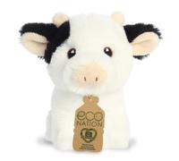 Aurora, 35072, Eco Nation Mini Cow, 5In, Soft Toy, Black & White