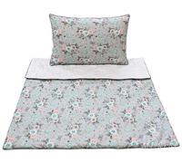ECO Natural Cotton Baby Bedding Set Cot Bed Duvet + Pillow (Duvet 90x120cm + Pillow 40x60cm, Grey)