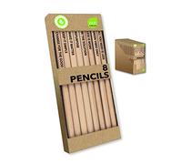 eco nature - Stationery Kit - Stationary Supplies - School Supplies & University Essentials Natural Pencils - Arts and Crafts - Pack of 8