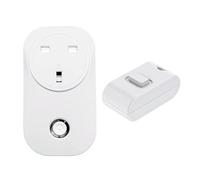ECO-NEWLEAF Kinetic Wireless Control Socket, 13A Wireless Plug With Self-powered Remoter for Household Appliances, 30m Operating Range