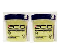 ECO Professional Styling Gel Castor & Flaxseed Oil Alcohol Free 16oz Pack of 2