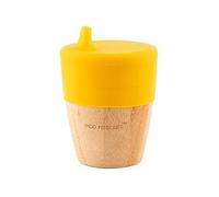 eco rascals Bamboo Cup with Sippy Feeder for Babies & Toddlers - Eco Friendly Training Cup for Kids, BPA Free & Spill Free Cute Sippy Cup for Babies from 6 Months (Small Cup Yellow)