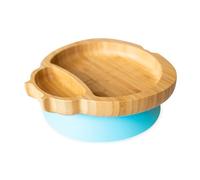 eco rascals Ladybird Natural Bamboo Plates for Baby Toddler | Ladybird Shaped Baby Suction Plate | Stay Put Feeding Plate for Weaning with Two Sections | Detachable Suction Base | Blue