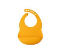 eco rascals Silicone Baby Bib - Dishwasher Safe, BPA Free, Feeding Bibs with Wide Food Crumb Catcher Pocket for Babies & Toddlers (Mustard Yellow)