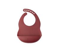 eco rascals Silicone Baby Bib - Dishwasher Safe, BPA Free, Feeding Bibs with Wide Food Crumb Catcher Pocket for Babies & Toddlers (Burgundy)