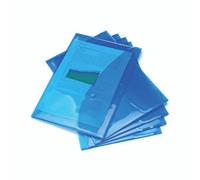 Rapesco Popper Wallet Foolscap Blue (Pack of 5) 0693