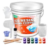 Eco Resin Casting Powders 4500g - Water Activated Plaster Powder, Easy Mixing & Self Leveling, Fast Cured 20-30 Minutes Demold, Resincrete Powder for DIY Crafts, Home Art, Sculpture & Molds