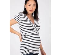 Eco-Responsible Maternity Top, Fiona by ENVIE DE FRAISE striped white